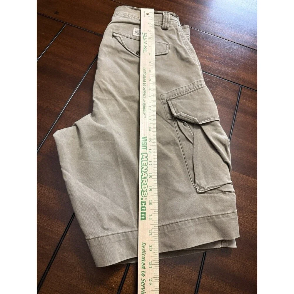 🔥Polo by Ralph Lauren Men's Size 34 Khaki Cargo Shorts Heavy Cotton Vtg Y2K